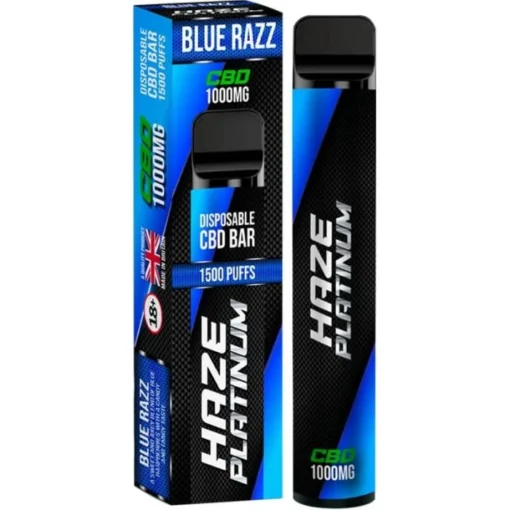 Haze CBD Platinum blue razz 1000mg CBD disposable vape 6ml